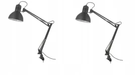 ikea-tertial-2x-lampa-lampka-biurkowa-kreslarska-ciemnoszara