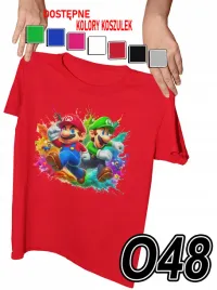 koszulka-dziecieca-z-nadrukiem-super-mario-luige-gry-rozne-xs-110-116