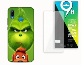 etui-case-do-huawei-p-smart-z-szklo-hartowane-grinch-prezent-swieta