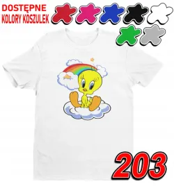-dziecieca-koszulka-t-shirt-z-nadrukiem-kanarek-kot-sylwester-xxs-98-104