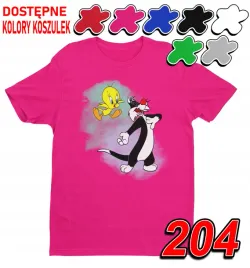 dziecieca-koszulka-t-shirt-z-nadrukiem-kot-sylwester-tunes-xl-158-164