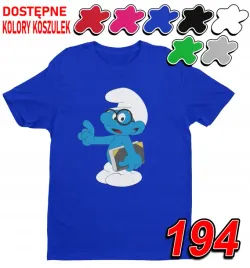 dziecieca-koszulka-t-shirt-z-nadrukiem-duzy-wybor-wazmiak-smerf-xs-110-116
