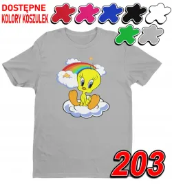 dziecieca-koszulka-t-shirt-z-nadrukiem-kanarek-kot-sylwester-m-134-140