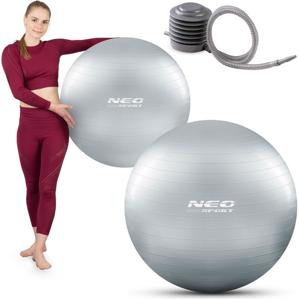 Фото - М'яч для фітнесу / фітбол Neo-Sport ﻿Piłka do ćwiczeń fitness gimnastyka rehabilitacyjna+pompka 75cm 