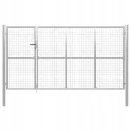 brama-ogrodzeniowa-stalowa-350-x-150-cm-srebrna