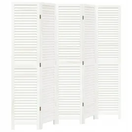 parawan-pokojowy-5-panelowy-bialy-lite-drewno-paulowni