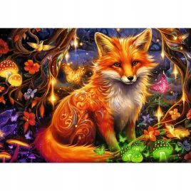 puzzle-1000-ukladanka-zwierzeta-lasu-lis-las-ptaki-motyle-kwiaty12-trefl