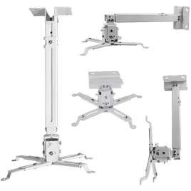uchwyt-wieszak-do-projektora-sufitowy-scienny-bialy-3w1-regulowany