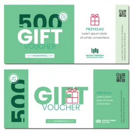 vouchery-upominkowe-zielone-kod-qr-99x210-350g-darmowy-projekt-100-sztuk