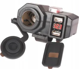 gniazdo-zapalniczki-12v-usb-woltomierz-red-3w1