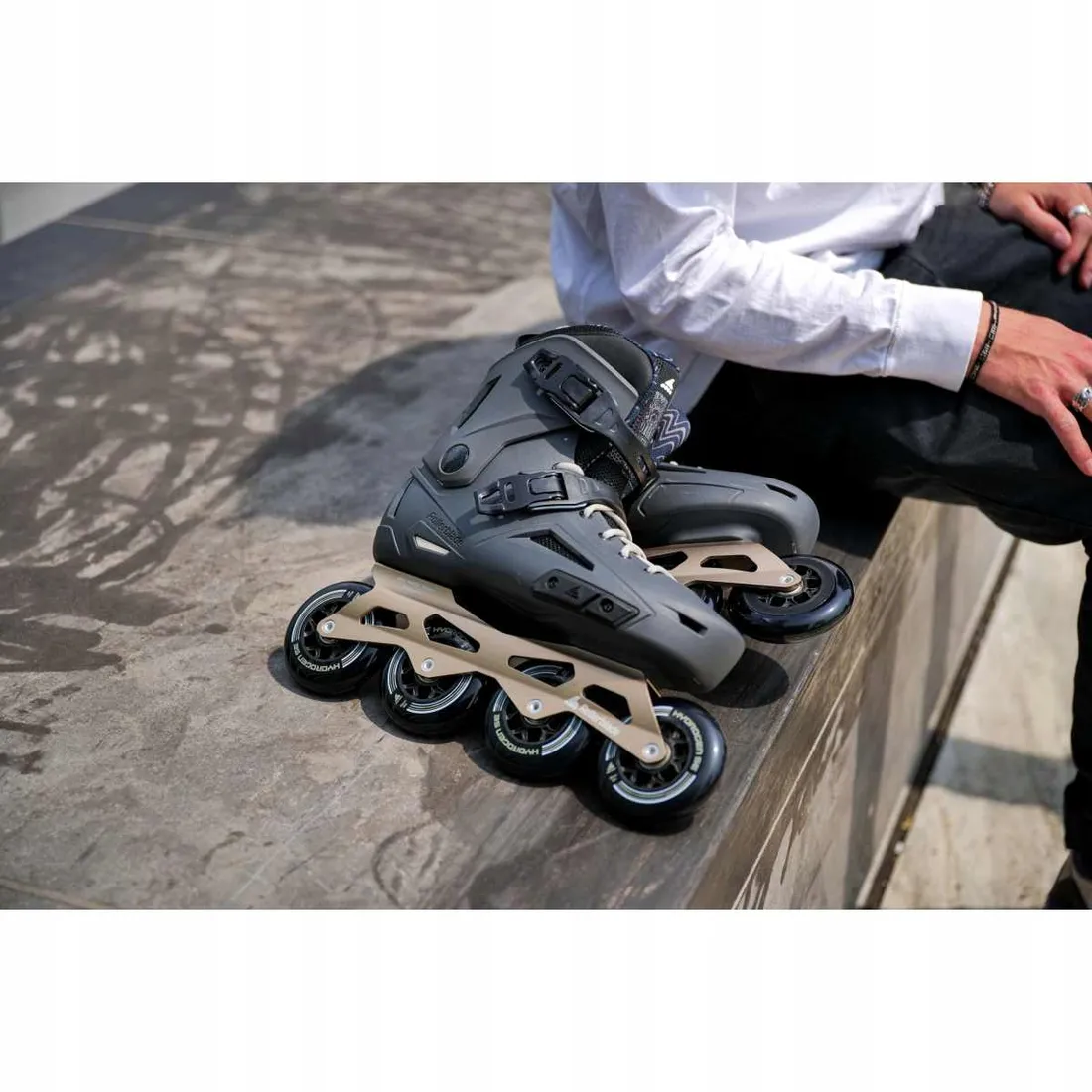 rolki-rollerblade-lightning-90-anthracite-taupe-445-45-stan-nowy