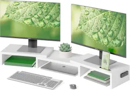 bontec-stojak-na-podwojny-monitor-riser-bialy