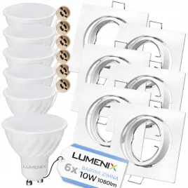 zestaw-6x-oprawa-halogenowa-biala-kwadratowa-zarowka-gu10-led-10w-zimna