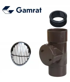 czyszczak-rynna-rewizja-gamrat-110-mm-redukcja-90-mm-braz-ral-8019