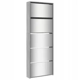 szafka-na-buty-z-lustrem-5-poziomow-szary-dab