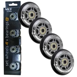 kolka-do-rolek-kauczukowe-70-mm-zestaw-4-szt-lozyska-abec-9-czarne-nils