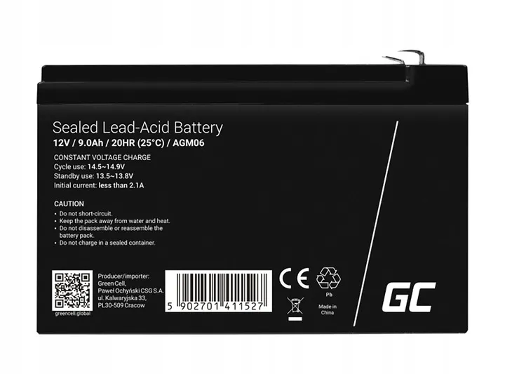 akumulator-greencell-agm06-9ah-12v-stan-nowy-producent-green-cell