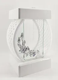 znicz-lampion-glamur-nowe-kolo-rattan-biale-srebrna-roza