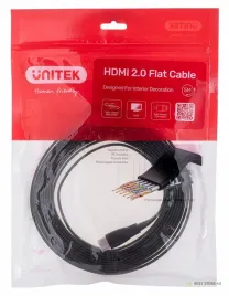 unitek-kabel-hdmi-2-0-4k60hzplaski5mc11063bk-5m