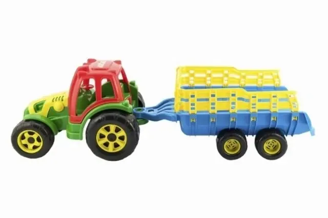 traktor-z-przyczepa-74-cm-stan-nowy-wiek-dziecka-3-lata