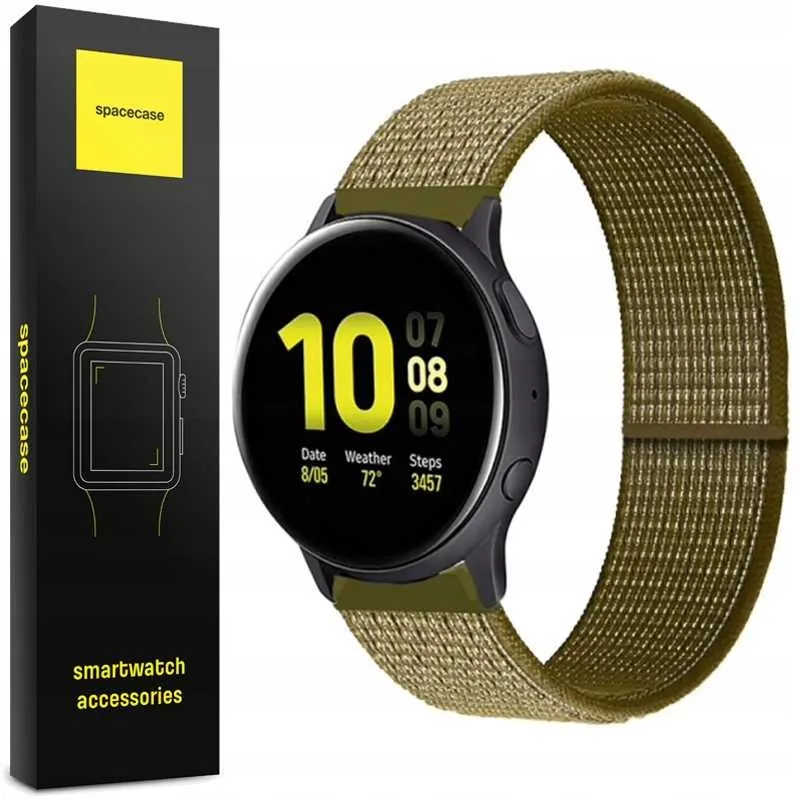 spacecase-pasek-do-zegarka-sc-nylon-strap-22mm-olive-do-garmin-fitbit