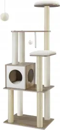drapak-dla-kota-drzewko-165cm-5-poziomow-legowisko-z-wyjmowanymi-poduszkami