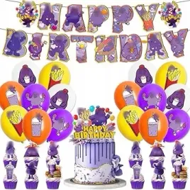 zestaw-dekoracji-urodzinowych-grimace-balony-toppery-baner-30pcs