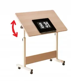 regulowane-biurko-stolik-pod-laptopa-komputer-rzutnik-na-kolkach-mobilny
