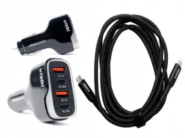 mocny-kabel-usb-c-c-200cm-100w-i-uniwersalna-ladowarka-samochodowa-40w