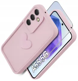etui-do-samsung-a55-5g-silikonowe-matowe-serce-szklo-ochronne-na-ekran-9h