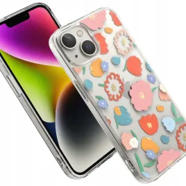 ringke-fusion-design-etui-pokrowiec-do-iphone-14-plus-z-zelowa-ramka-floral