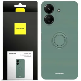 spacecase-etui-silikonowe-ring-do-xiaomi-redmi-13c-4g-poco-c65-dark-green