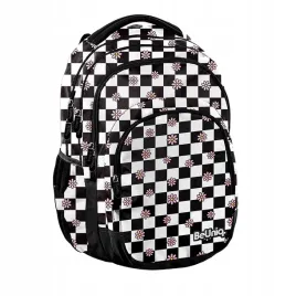 plecak-szkolny-mlodziezowy-krata-czarny-beuniq-szachownica-kratka