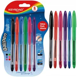 dlugopis-klasyczny-keyroad-soft-jet-kulkowy-0-7mm-6-sztuk-gladko-pisze