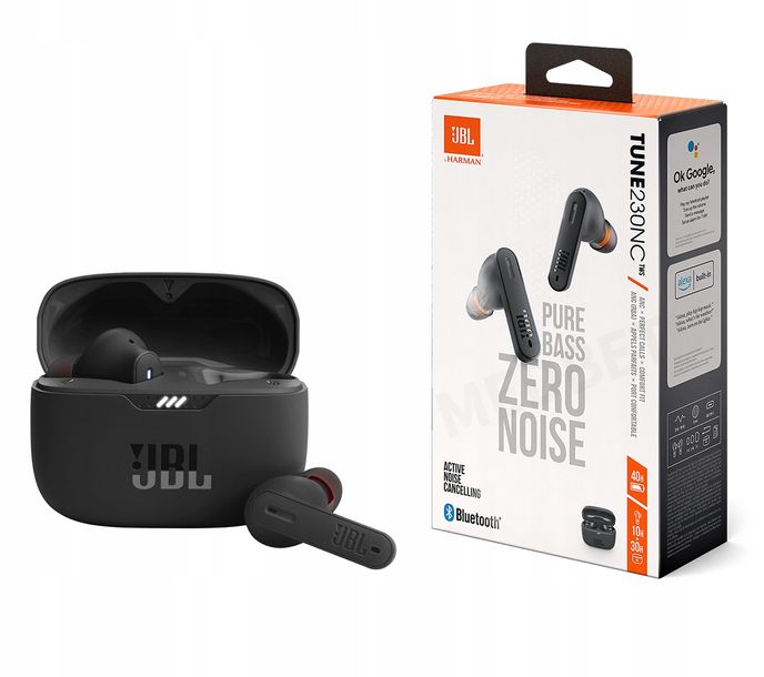 SŁUCHAWKI BEZPRZEWODOWE BLUETOOTH DOKANAŁOWE JBL TUBE 230NC TWS BASS CZARNE