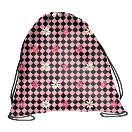 worek-na-buty-paso-kratka-flowers-rozowy