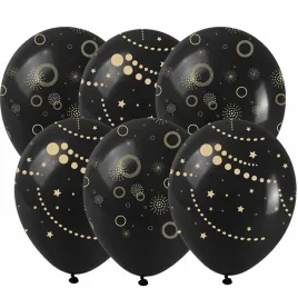 balony-okazjonalne-ze-zlotym-nadrukiem-6szt