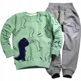 komplet-dresowy-dinozaury-bluza-spodnie-bawelna-zielony-szary-92