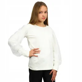 elegancka-bluzka-tiulowe-rekawy-groszki-szkola-146