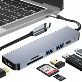 hub-usb-adapter-6w1-rozdzielacz-rozgaleznik-usb-c-2x-usb-2-0-3-0-hdmi-pd-sd