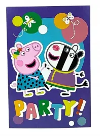 zaproszenia-urodzinowe-z-kopertami-swinka-peppa-party