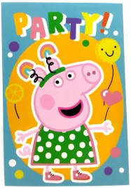 zaproszenia-urodzinowe-swinka-peppa-z-kopertami
