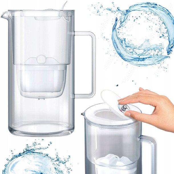 ﻿Dzbanek filtrujący szklany Aquaphor Glass 2,5l biały z 1x wkład Maxfor Mg