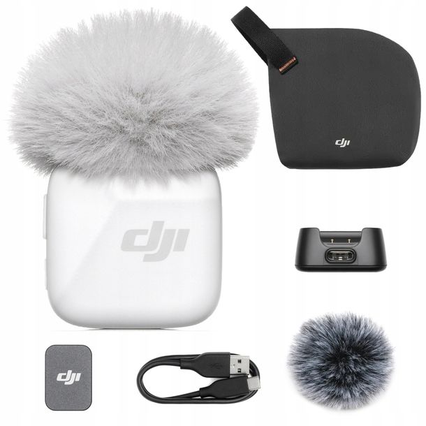 ﻿Mikrofon Bezprzewodowy DJI Mic Mini Biały Do Kamer Smartfonów Aparatów