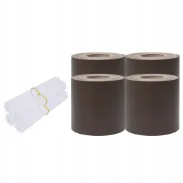 oslony-na-ogrodzenie-4-szt-pvc-35x019-m-brazowe