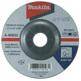 makita-tarcza-szlifierska-do-metalu-125x6-mm-a36p