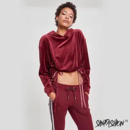 bluza-urban-classics-velvet-gathered-port
