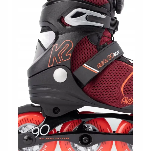 rolki-k2-alexis-90-boa-40-kolor-czerwony