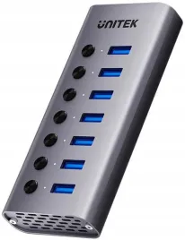 unitek-hub-usb-a-3-0-7w1-5gbps-z-przelacznikami-portow