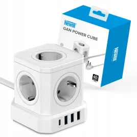 przedluzacz-ladowarka-kostka-9w1-gan-power-cube-5xac-3xusb-1xusb-c-biala